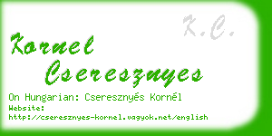 kornel cseresznyes business card