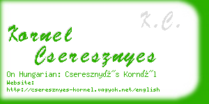 kornel cseresznyes business card